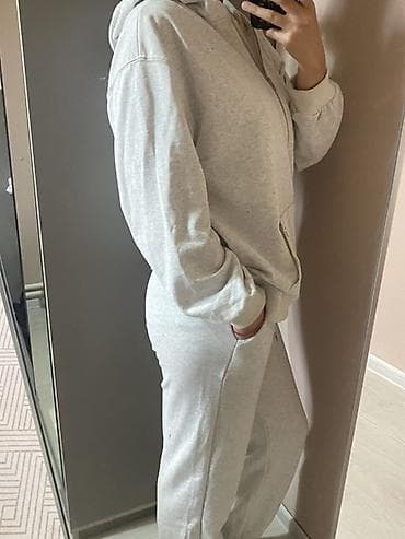 спортивка шым: Женский спортивный костюм, светло‑серый меланж. Состав комплекта: - — 1