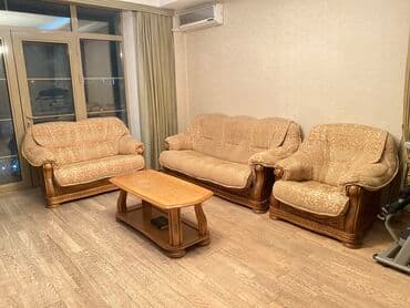 садовая мебель беларусь: Зал үчүн гарнитур, Колдонулган, Диван, Өзү алып кетүү, түсү - Саргыч боз — 3