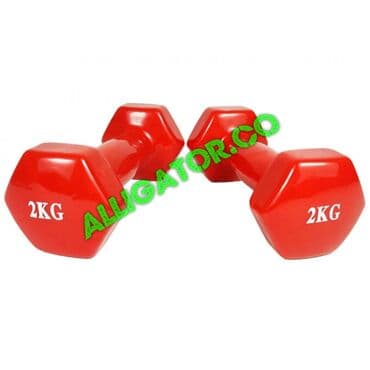 Гантели виниловые прорезиненные 2+2 кг для женщин мужчин фитнеса