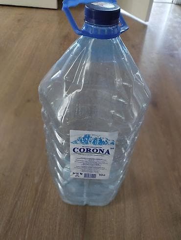 пластиковые бутыли: CORONA 10л б/у есть 29шт с крышками . 1шт по 25сом — 1