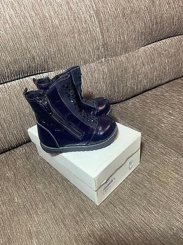 Жаш кыздардын көйнөктөрү: Зимние ортопедические кожаные с натуральным мехом ботиночки 24-го — 2