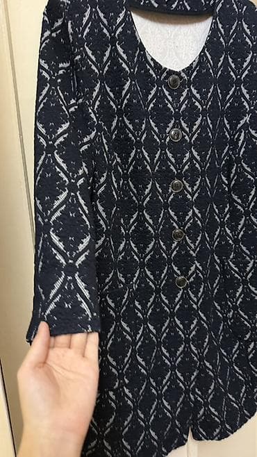 тренч плащ мужской: Кардиган, Трикотаж, Средняя модель, Осень-весна, С карманами — 3