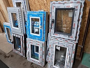 Эшиктер жана комплектөөчүлөр: Даяр пластик терезеле, Терезе түрү: Стандарттык, Орнотуусуз, Бөлүп төлөө жок — 2
