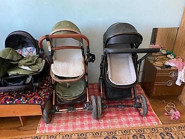 Коляски: Коляска, Другой бренд, цвет - Черный, Б/у — 7