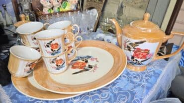 купить набор для игры в покер: Сервиз 1960г. Китай, новый, фарфор, перламутр, без сколов и трещин — 1