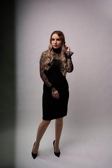 Вечернее платье, Коктейльное, С рукавами, XL