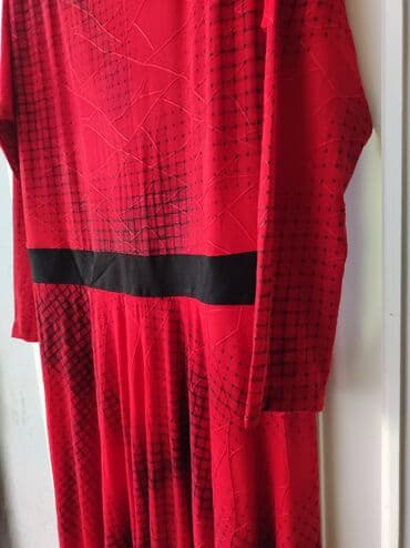 прокат карнавальных костюмов в бишкеке бишкек: Повседневное платье, Осень-весна, Длинная модель, Трикотаж, XL — 4