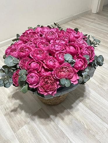 мухоловка цветок: Шикарный букет пионовидных роз в корзине 💖 Большой, пышный и очень — 3