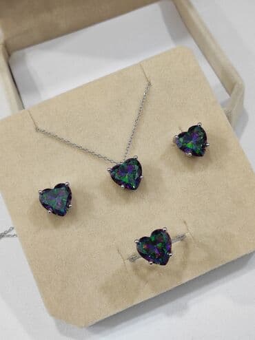 самые красивые свадебные платья в мире: Серебряный Набор Сердечка Серебро 925 пробы Дизайн Италия Размеры — 5