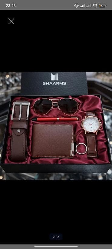 casio edifice: Подарочный набор SHAARMS для мужчин Состав набора: - Наручные часы с — 2