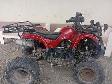 тандем гурзовой: Квадроцикл утилитарного типа, красный, полноразмерная рама — 1