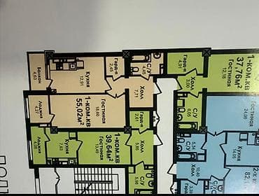 all group: 1 комната, 55 м², Элитка, 8 этаж, Готовая ПСО (под самоотделку) — 2