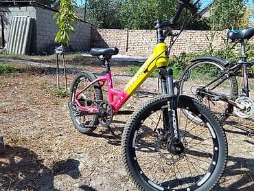 двухколёсные самокаты: Үч велосипед сатвы 1) Детский велосипед Starke (розовый) - Колеса — 9