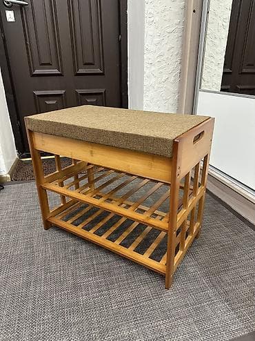 Мебель: Банкетка, С полками, цвет - Коричневый — 1