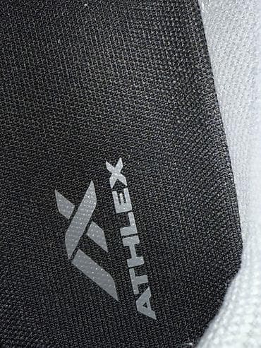 nike tech flece: Кроссовки ATHLEX, белые с черными акцентами - Модель: ATHLEX (логотип — 6