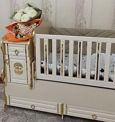 Продам детскую кроватку-трансформер 3 в 1 🤍 ✔️ Кроватка ✔️ Люлька ✔️