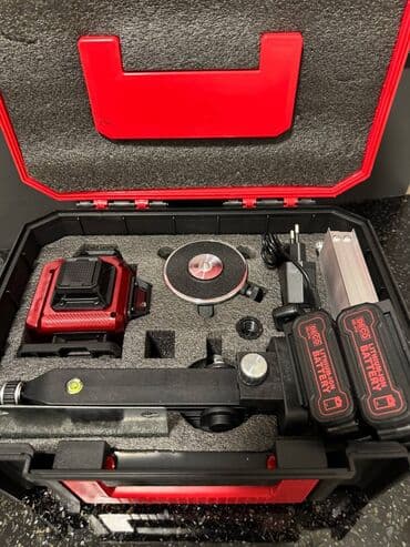 оптический нивелир: ЛАЗЕРНЫЙ УРОВЕНЬ Фирмы: DECO 4Д 16линий Полный комплект: Пульт — 2