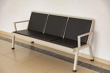 стул для салонов: Кресло трехместное, скамейка "Тройка" банкетка для зала ожидания — 8