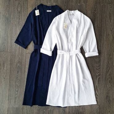 джинсова сорочка: Пижама, Муслин, Китай, На пуговицах, 2XL, M, L — 10