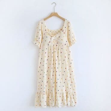 белая ночная сорочка: Ночная сорочка, Муслин, Длинная модель, M, S, 2XS — 8