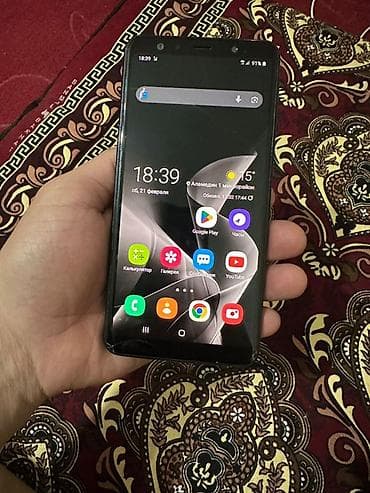 samsung e1202: Samsung Galaxy A7 2018, Б/у, 64 ГБ, цвет - Черный, 2 SIM — 1