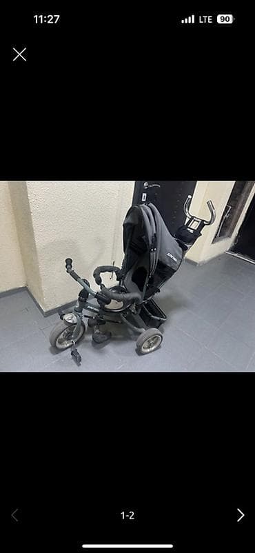 Велосипеды: Детский трехколесный велосипед-коляска с родительской ручкой и — 2