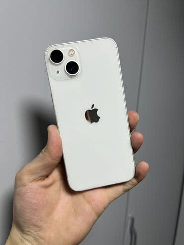 IPhone 13, Б/у, 128 ГБ, Старлайт, Чехол, 73 %