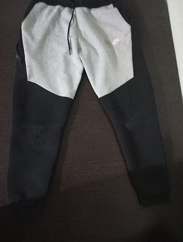 штаны tech fleece: Спортивные штаны Nike Tech Fleece, цвет серый/черный (колорблок). - — 2