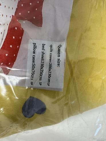 queen: НОВЫЙ Комплект постельного белья (Queen size) с принтом сердечек — 2