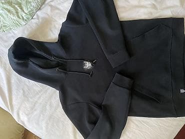 оверсайз бомбер: Худи BORZ, черное размер L - Цвет: черный - Фасон: классическое худи — 2