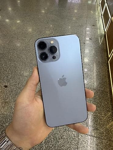 телео: IPhone 13 Pro Max, Б/у, 128 ГБ, Голубой, 83 % — 1