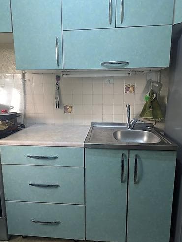 типовые размеры кухонной мебели: Кухонный гарнитур, Б/у, цвет - Голубой, Самовывоз — 3