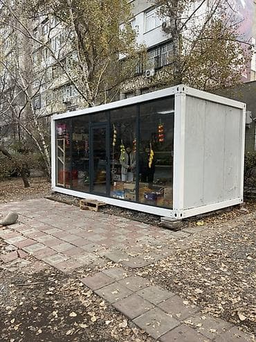 Модульный павильон/киоск из сэндвич‑панелей с витражным остеклением