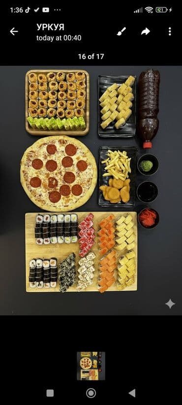 продаю готовый бизнес фастфуд: Сеты от sushiwok_kg — большие ассорти для компании. В составе на — 4