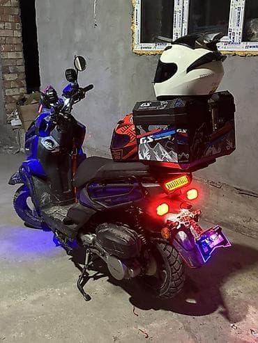 мини мапед: Скутер/мопед с доработками освещения и туристическим обвесом Основные — 4