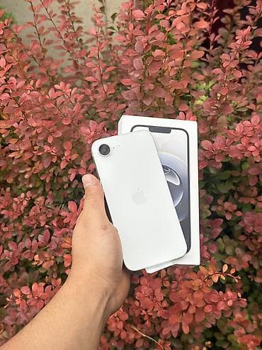 IPhone 16e, Новый, 128 ГБ, White Titanium, Зарядное устройство, Коробка, 100 %