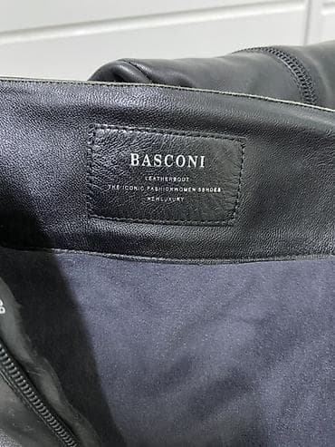 Сапоги: Высокие женские сапоги, черные - Материал верха: гладкая кожа/кожа с — 5