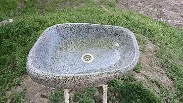 тумбочка с мойкой на кухню: Раковина для ванной, Материал: Камень, Размер: 55 x 37 см — 1