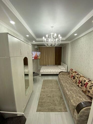 бишкек квартира ночь: 1 комната, Душевая кабина, Постельное белье, Кондиционер — 2