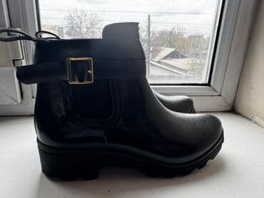 обувь 37: Резиновые сапоги, 37.5, Новый, цвет - Черный, Самовывоз — 3