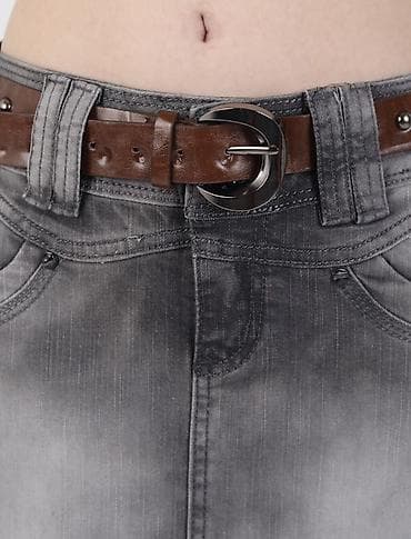 серая юбка: Юбка, Модель юбки: Прямая, Миди, Джинс, По талии — 7