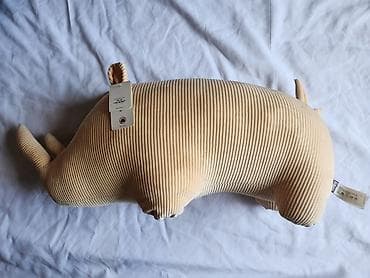 подуш: Мягкая игрушка-подушка «Носорог» - Форма: носорог с рогами и ушками - — 2