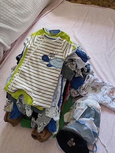 вещи для новорожденых: Комплект, цвет - Голубой — 4