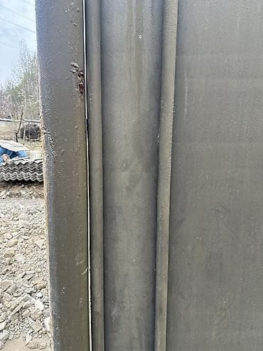 красска ворот: Металлические ворота с калиткой - Конструкция: двустворчатые — 2