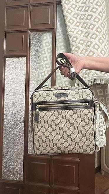 для школы: Классическая сумка, Gucci, Материал: Комбинированный материал, Регулируемый ремень, Унисекс, Новый — 6