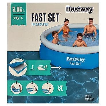 Надувной бассейн Bestway Fast Set - Тип: надувной круглый бассейн