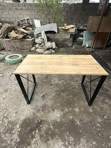 Мебель: Письменный/рабочий стол в стиле лофт. - Столешница: ЛДСП с текстурой — 1