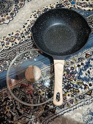 marvel legends: Сковорода ВОК с крышкой, глубокая - Материал: литой алюминий с — 1