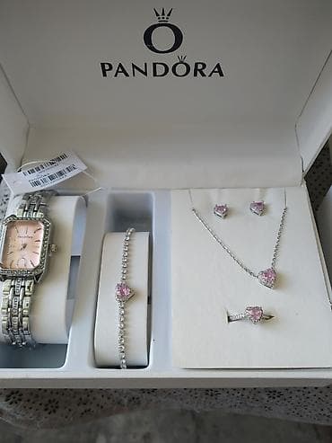Личные вещи: Элегантный набор украшений Pandora, наборы 750 с,часы+цепочка300,ЮЛА — 4