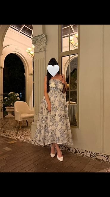 Вечернее платье, А-силуэт, Длинная модель, Шифон, Без рукавов, XS, M, L